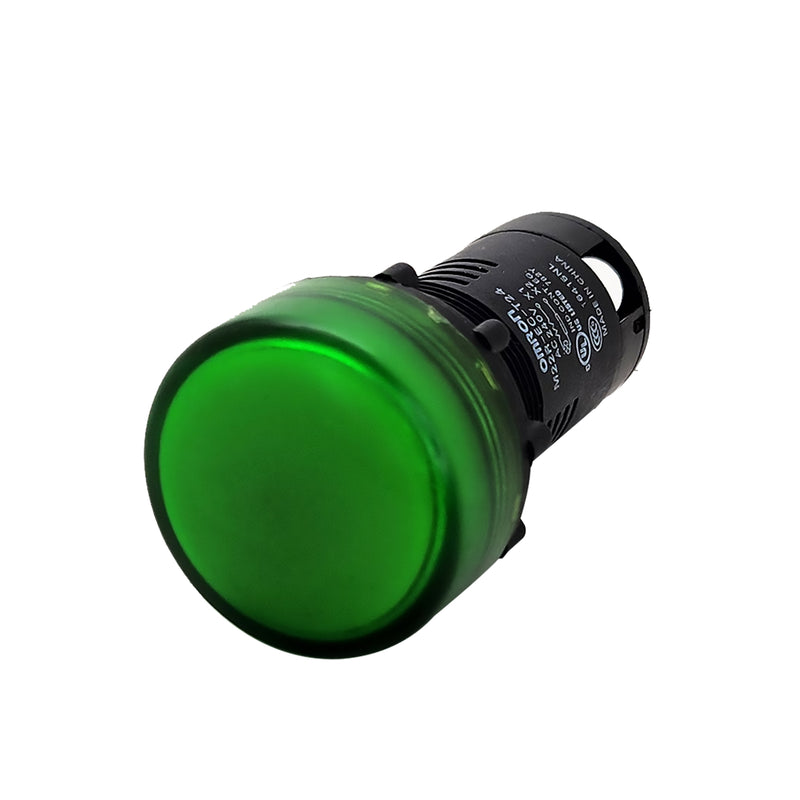 Omron LED Pilot Indicator Light 120VDC Green M22R-EG-T24
