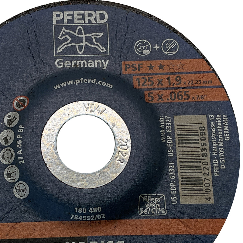 PFERD Cut-off Wheel PSF Dou Disc Steelox 125 x 1,9mm 62012630