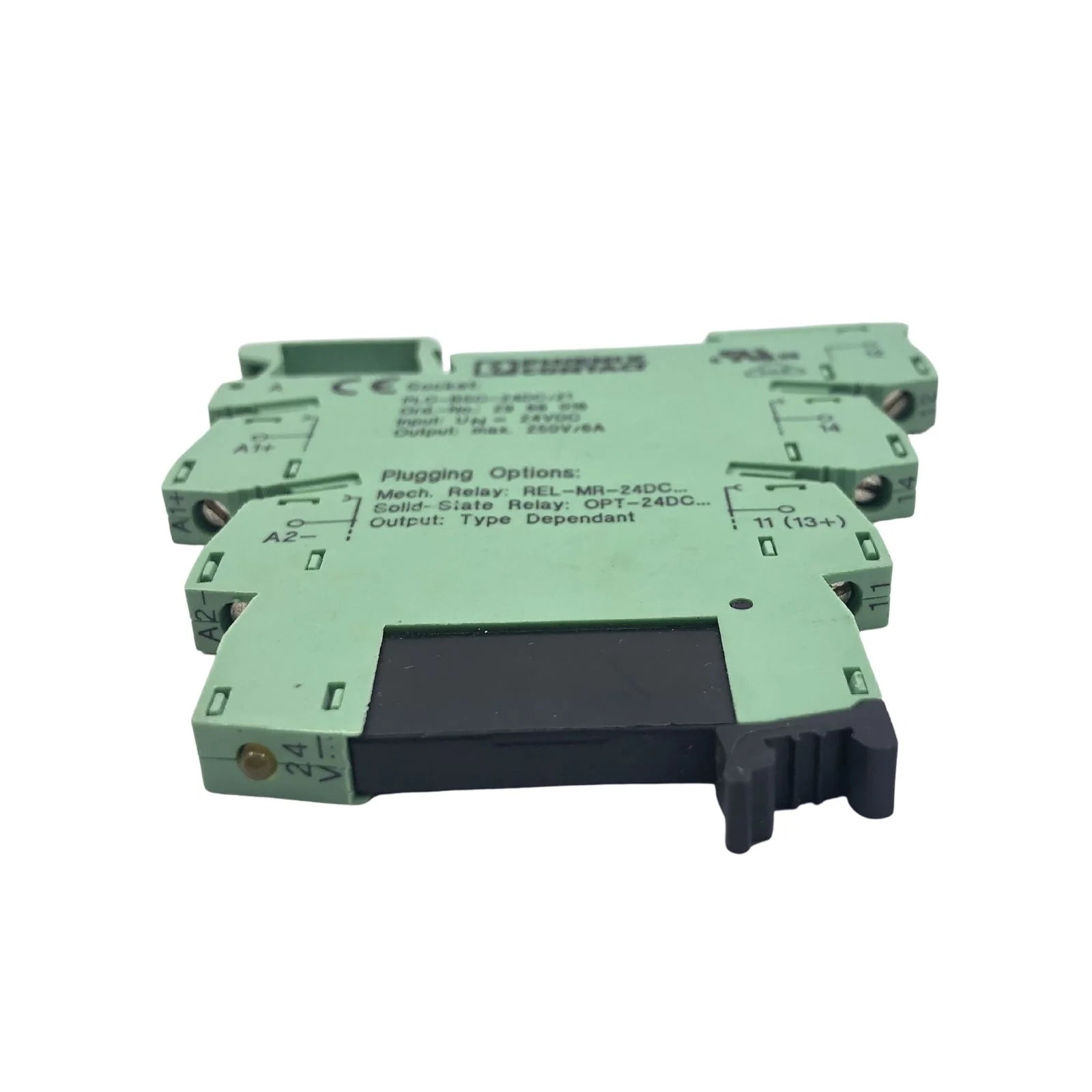 Phoenix Contact Relay Socket Green PLC-BSC-24DC/21 w/ Solid State Relay 2966595