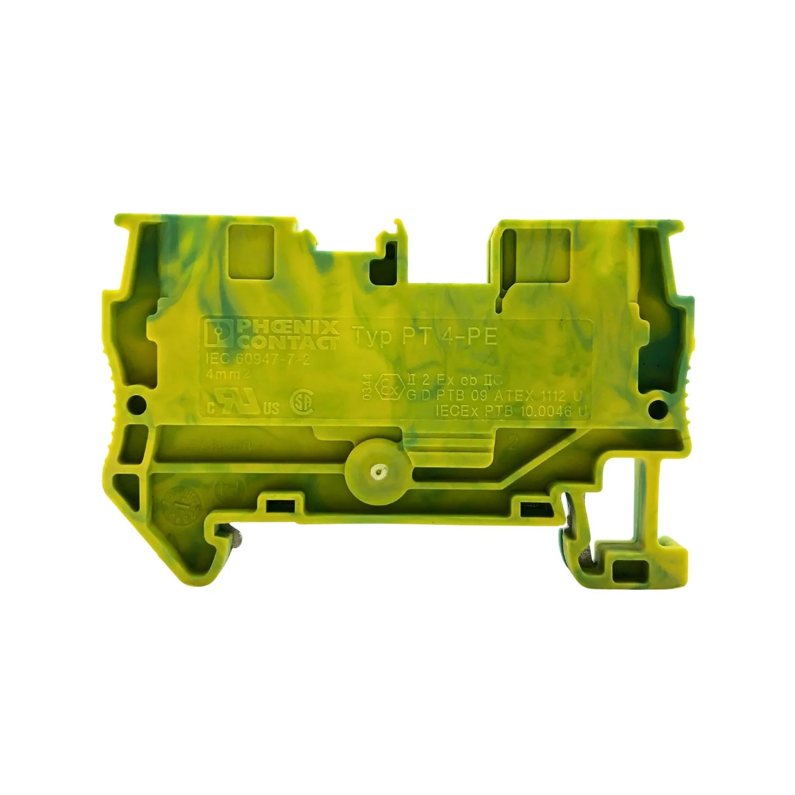 Phoenix Contact DIN Rail Earth Ground Terminal Block 2-Wire 3211766 PT 4-PE
