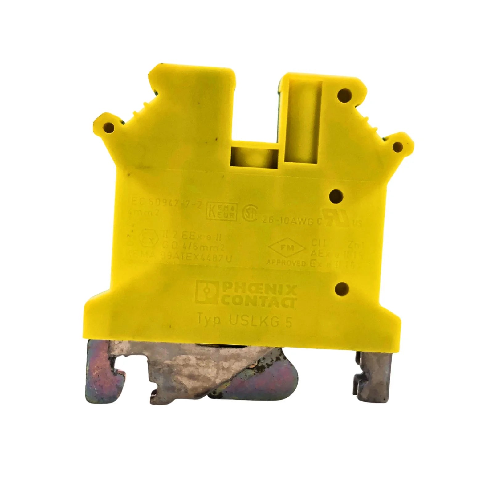 Phoenix Contact Ground Terminal Block Yellow/Green USLKG5 0441504