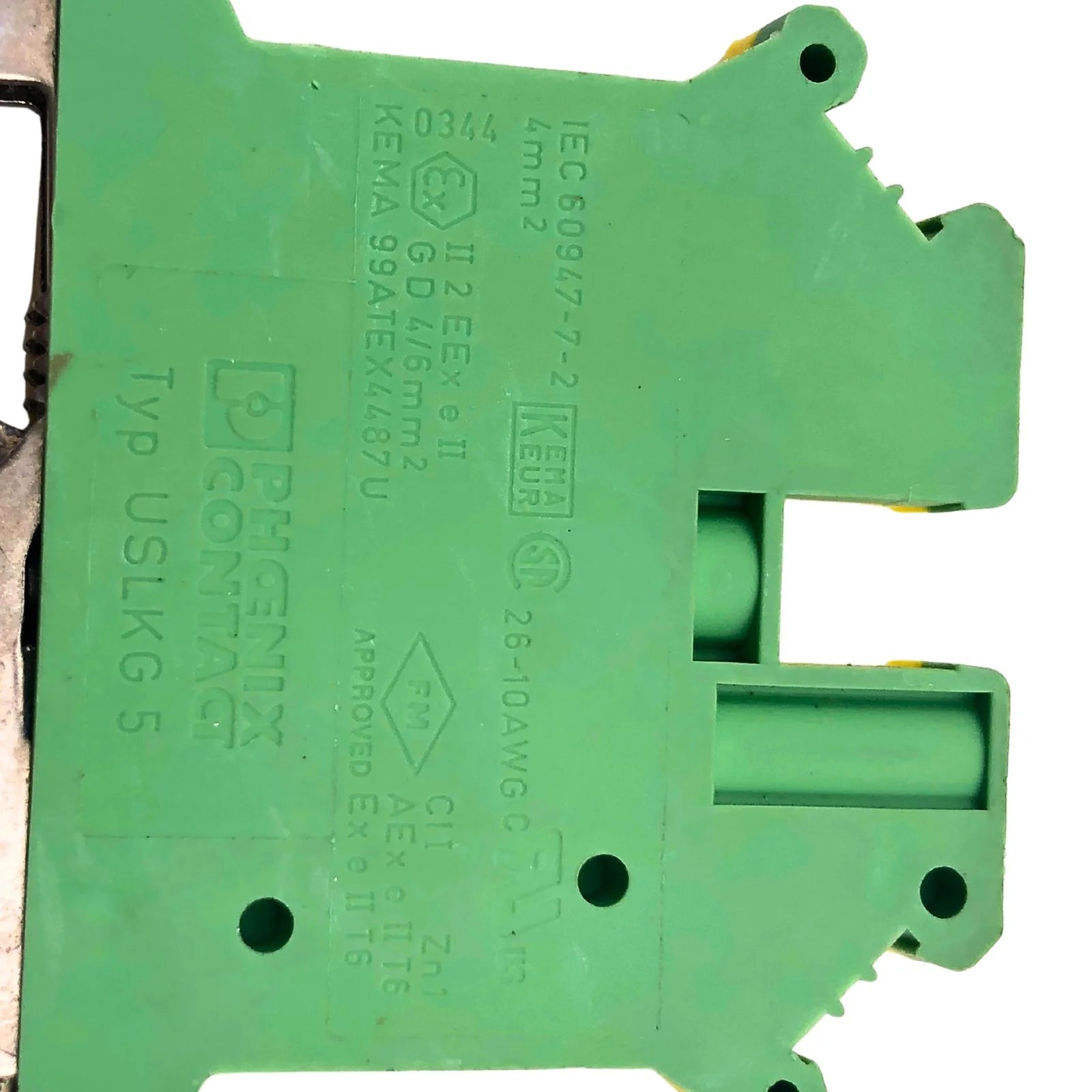 Phoenix Contact Ground Terminal Block Yellow/Green USLKG5 0441504
