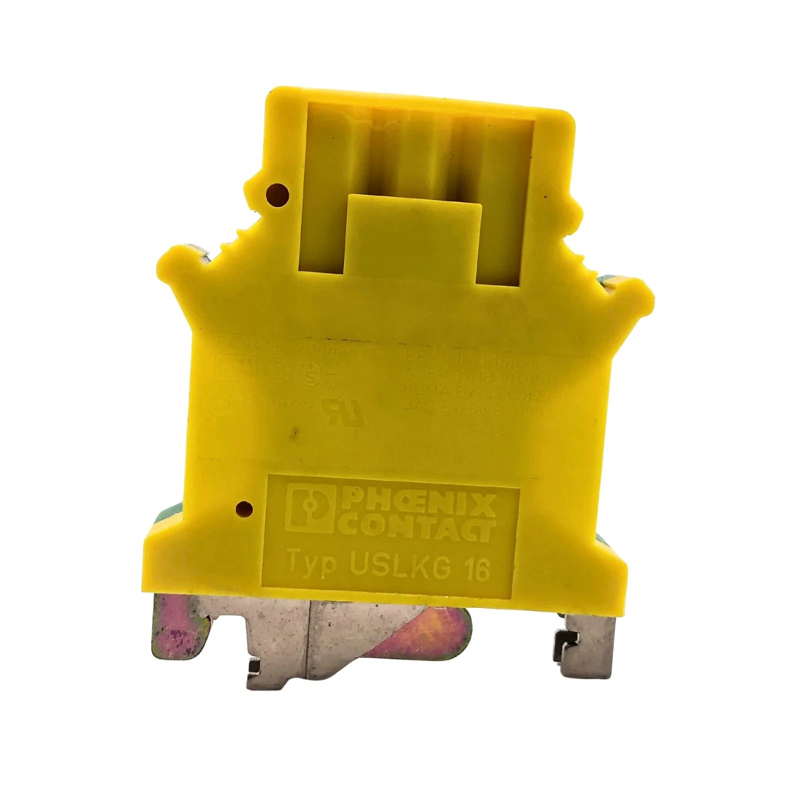 Phoenix Contact Earth Terminal Block 2 Way Yellow/Green 0443023 USLKG16