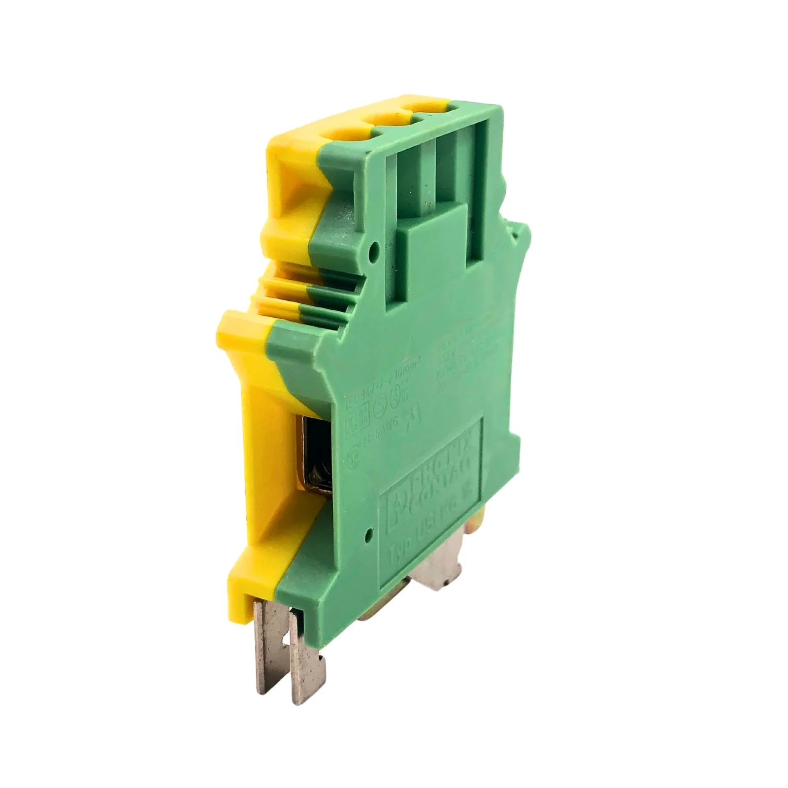Phoenix Contact Earth Terminal Block 2 Way Yellow/Green 0443023 USLKG16