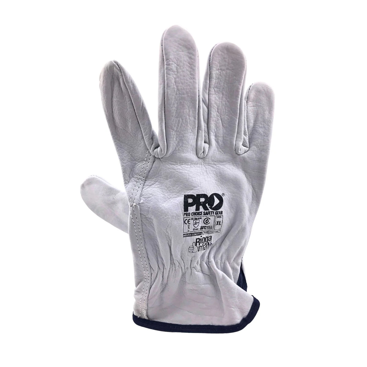 Riggamate Safety Industrial Leather Work Gloves XL White CGL41NXL