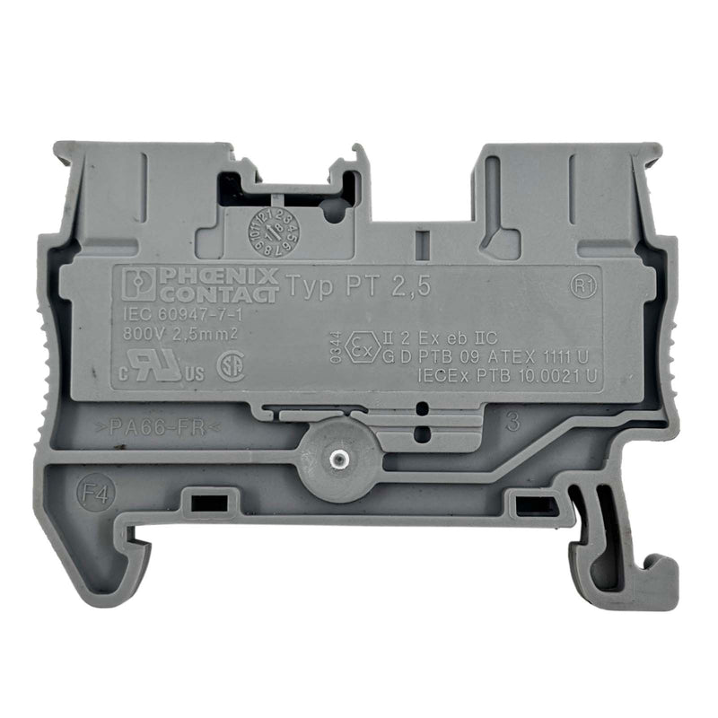 Phoenix Contact PT 2,5 Series Feed Through Terminal Block 0.14-4mm² Gray 3209510