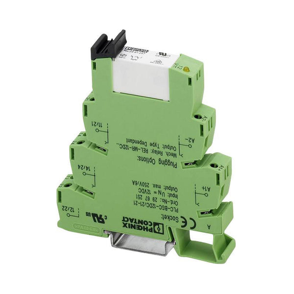 Phoenix Contact Relay Socket Green PLC-BSC-24DC/21 w/ Solid State Relay 2966595
