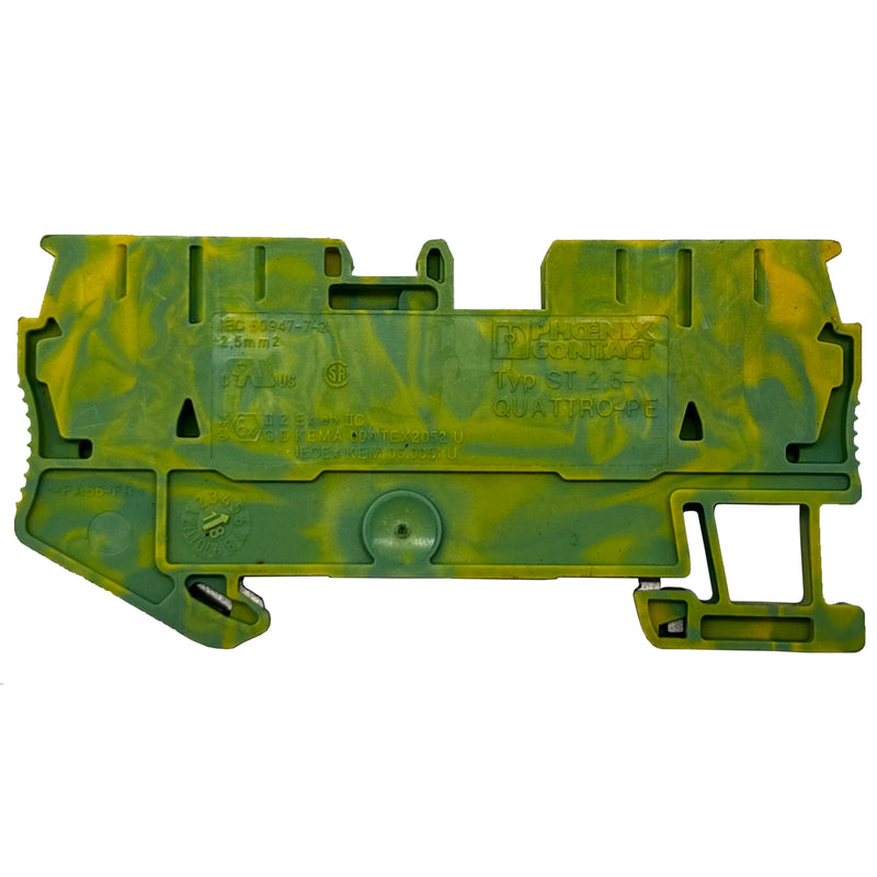 Phoenix Contact Terminal Block Green/Yellow ST-2,5 Quattro-PE