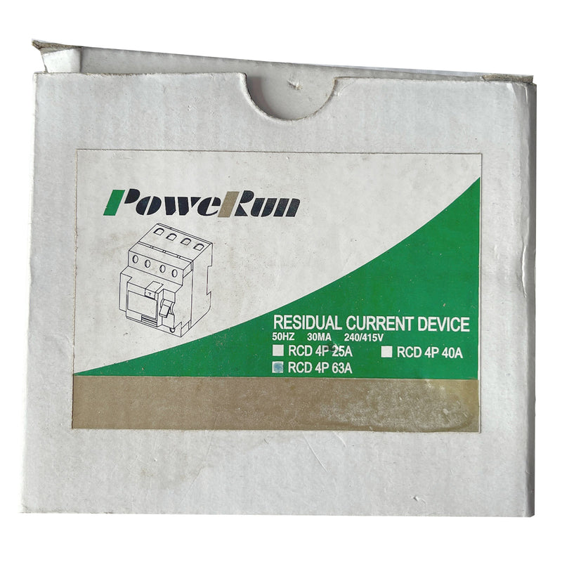 PoweRun Residual Current Device 4P 63A Q99556