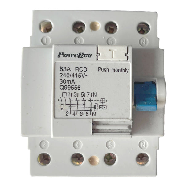 PoweRun Residual Current Device 4P 63A Q99556