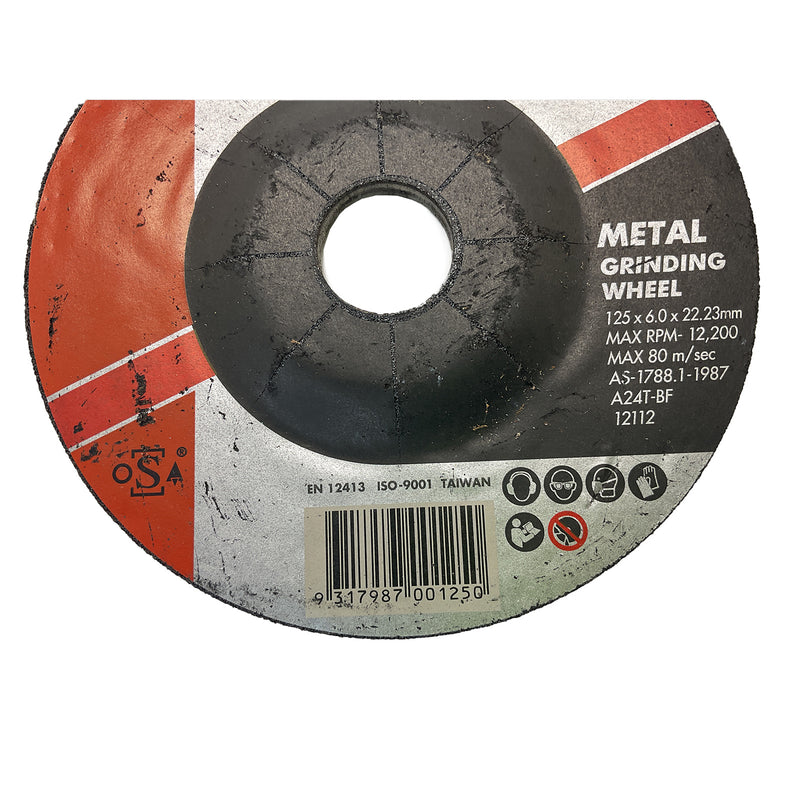Premium Abrasive Metal Grinding Wheel 125x6.0x22.23mm 12112
