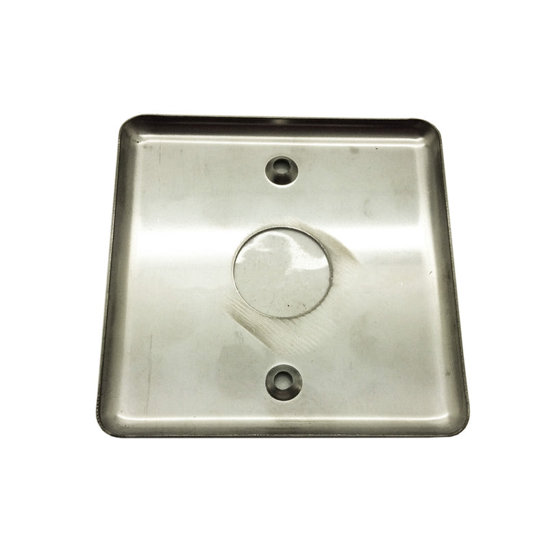 Push Button Switch Plate 316 Stainless Steel 90mm L x 90mm W With 25mm Hole