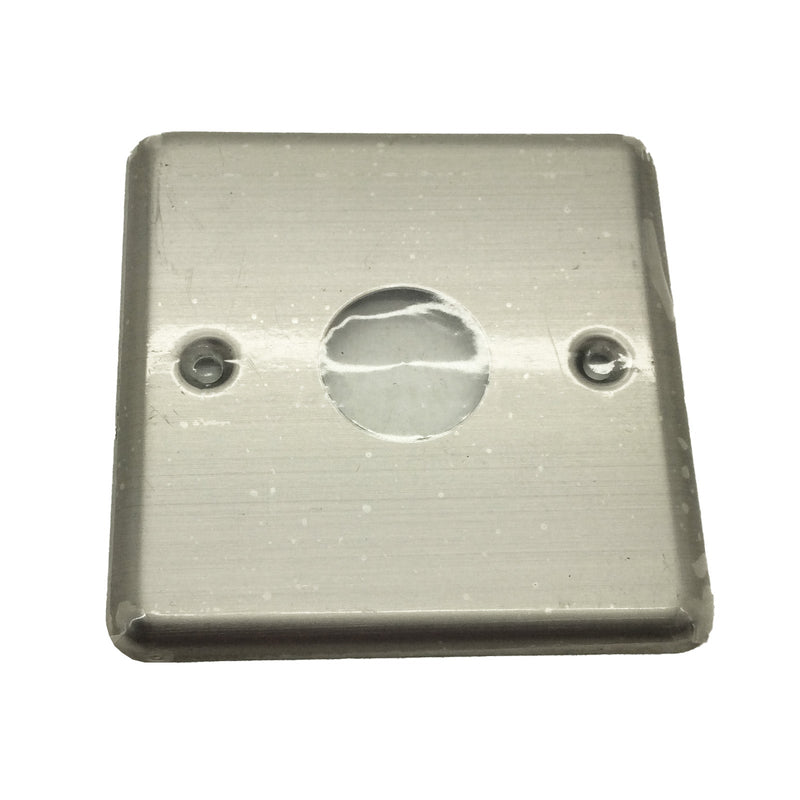 Push Button Switch Plate 316 Stainless Steel 90mm L x 90mm W With 25mm Hole