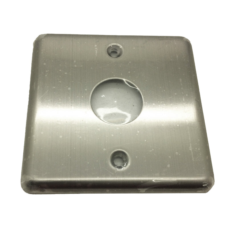 Push Button Switch Plate 316 Stainless Steel 90mm L x 90mm W With 25mm Hole