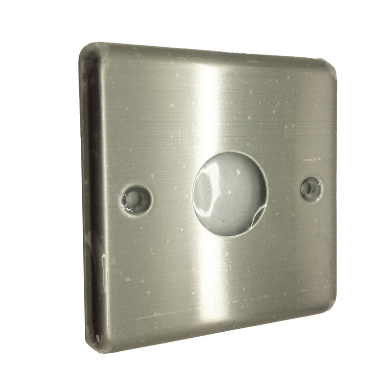 Push Button Switch Plate 316 Stainless Steel 90mm L x 90mm W With 25mm Hole