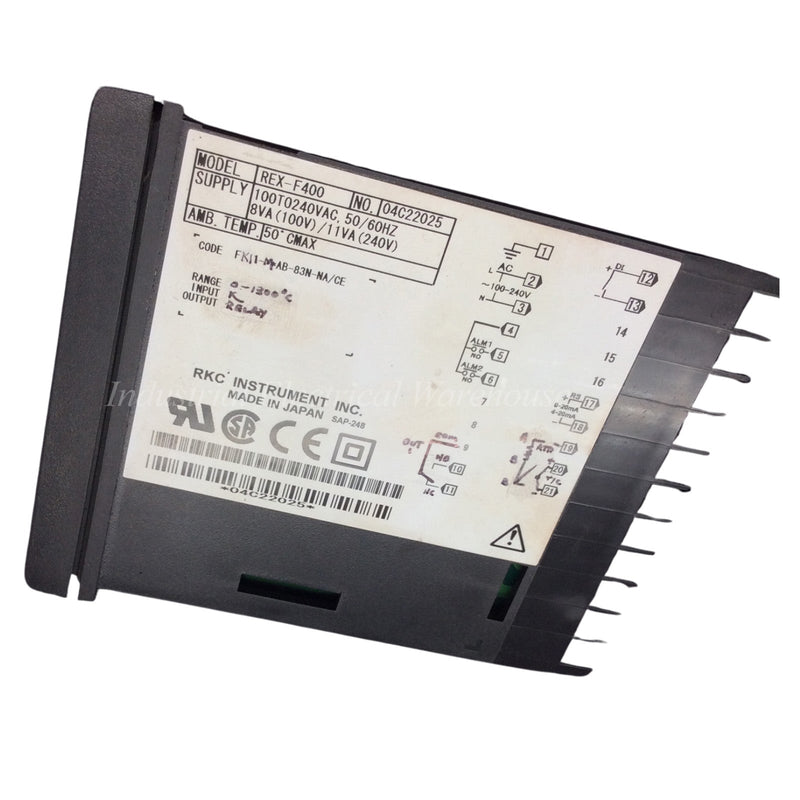 RKC Temperature Controller REX-F400 100-240VAC 0.0-100°C F801-8*AB-83N-NA/CE