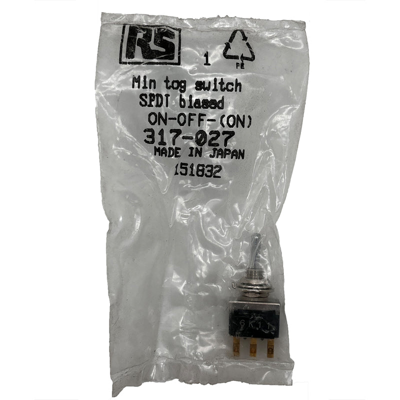 RS Components Toggle Switch On-Off-(On) SPDT 125V AC 317-027