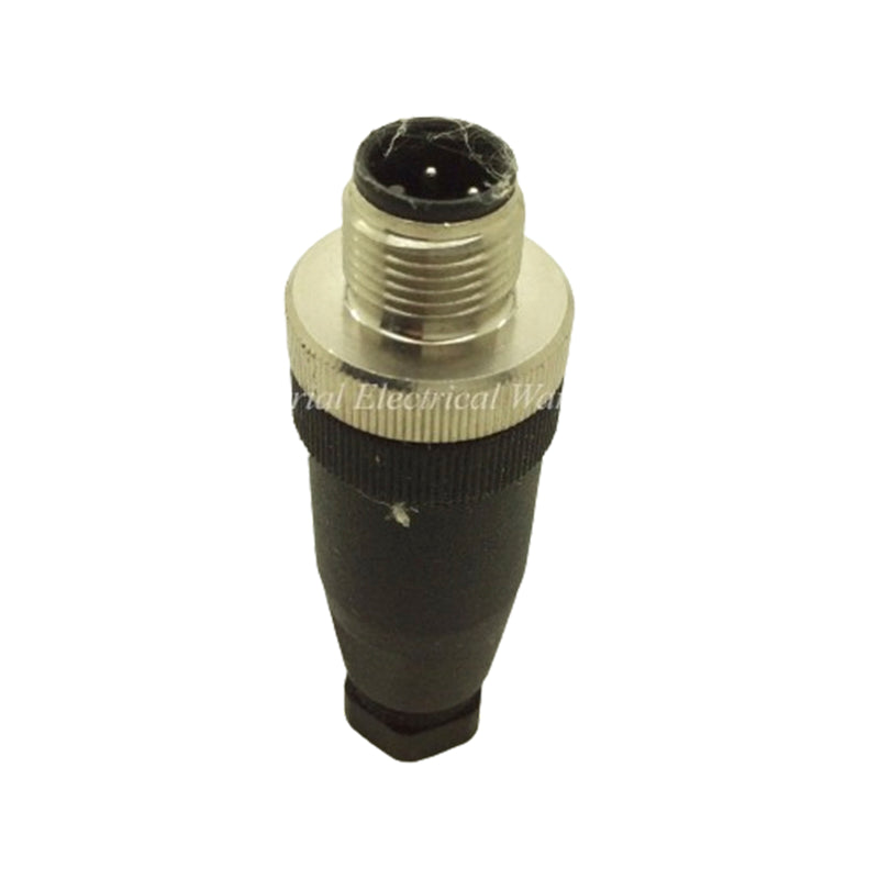 Re-wireable Straight Electrical Connector Plug 4 Pin M12 Male