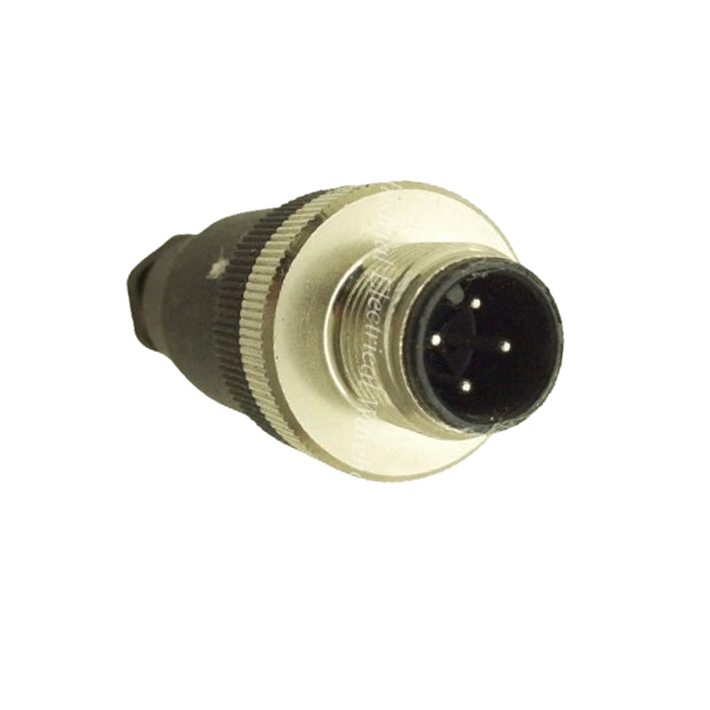 Re-wireable Straight Electrical Connector Plug 4 Pin M12 Male