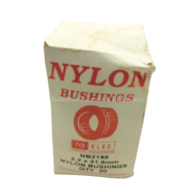 Repelec Nylon Snap Bushing 3.2X31.8mm Bush Black NB2198 Box of 19