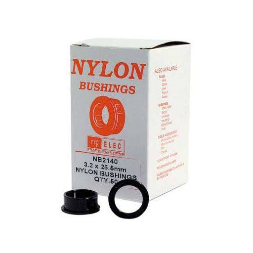 Repelec Nylon Snap Bushing 3.2X38.1mm Black NB2240 Box of 20