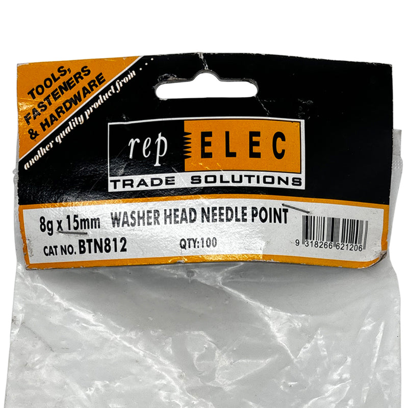 Repelec Screw Washer Head Needle Point 8g x 15mm BTN812