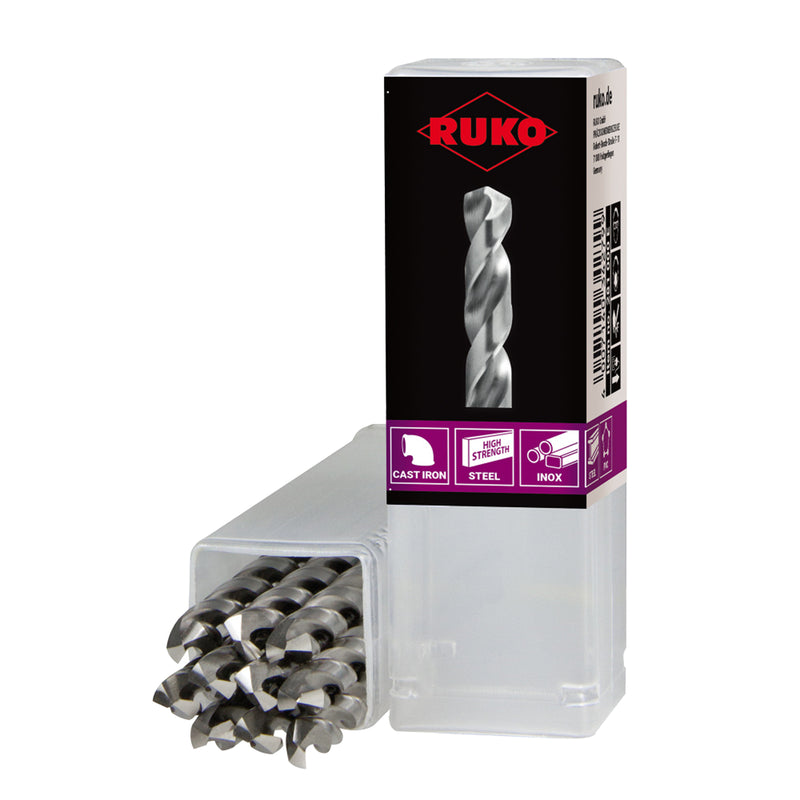 Ruko Twist Drill Bit 6.2mm 60mm Effective 100mm Overall HSS 281062E