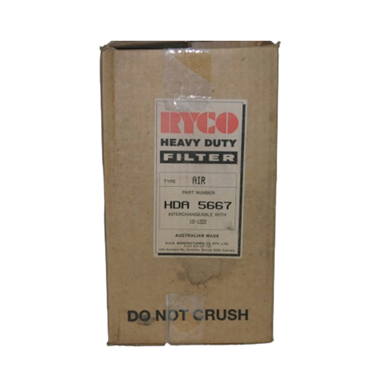 Ryco Heavy Duty Air Filter Interchangeable with 10-1222 HDA5667