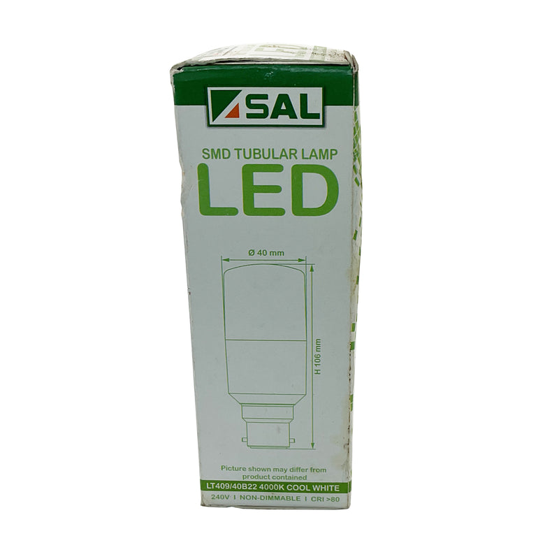 SAL 9W 900LM B22 Base SMD Tubular Lamp LT409/40B22