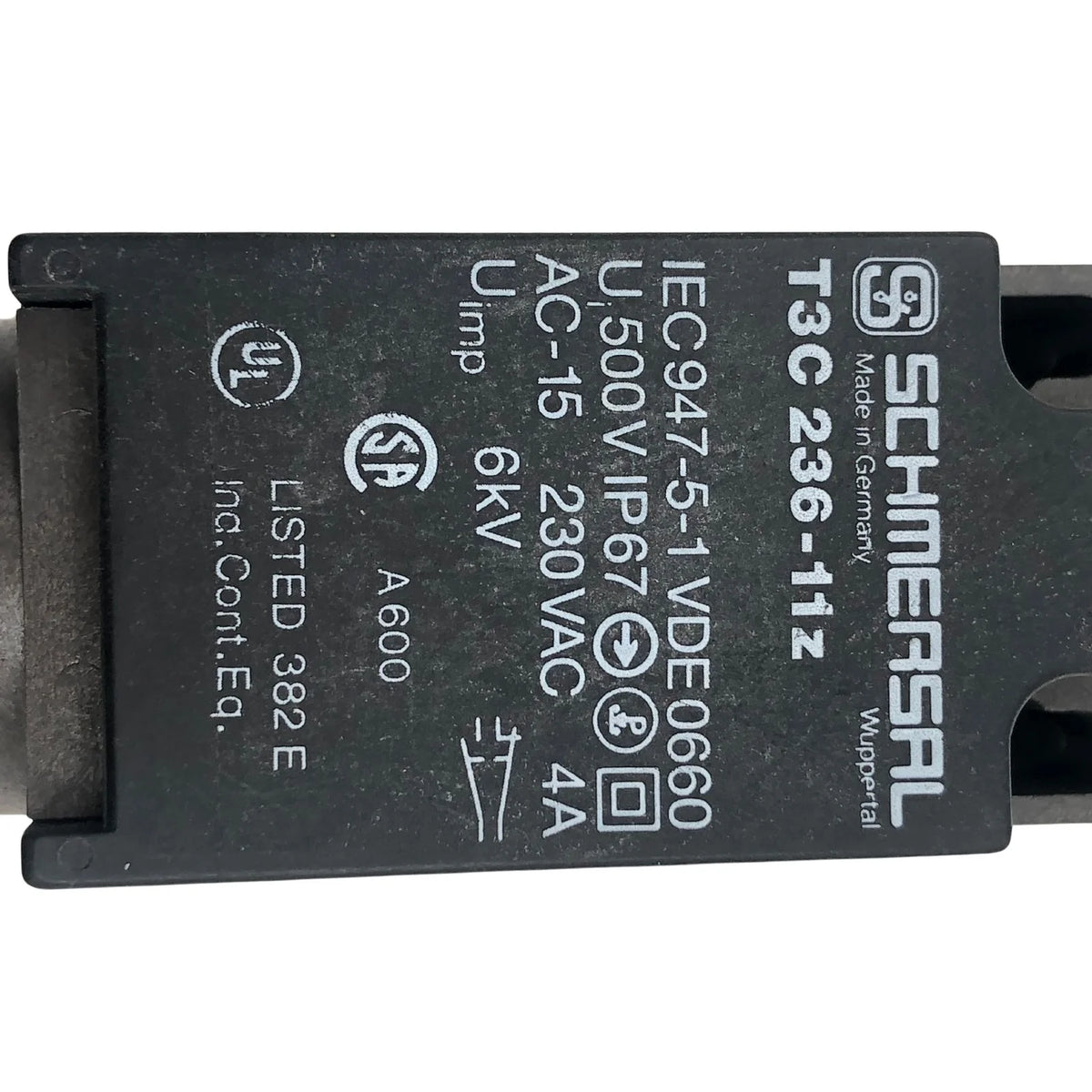 Schmersal Right Hand Lever Safety Switch 1N/C 1N/O 230V 4A T3C 236-11Z