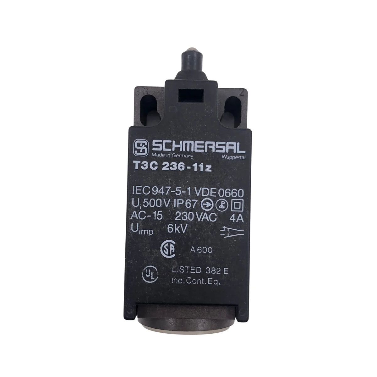 Schmersal Right Hand Lever Safety Switch 1N/C 1N/O 230V 4A T3C 236-11Z