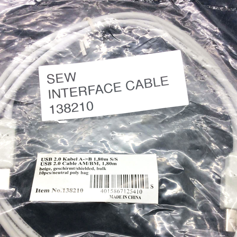 SEW Interface Cable USB 2.0 Cable AM/BM 1.8m 138210
