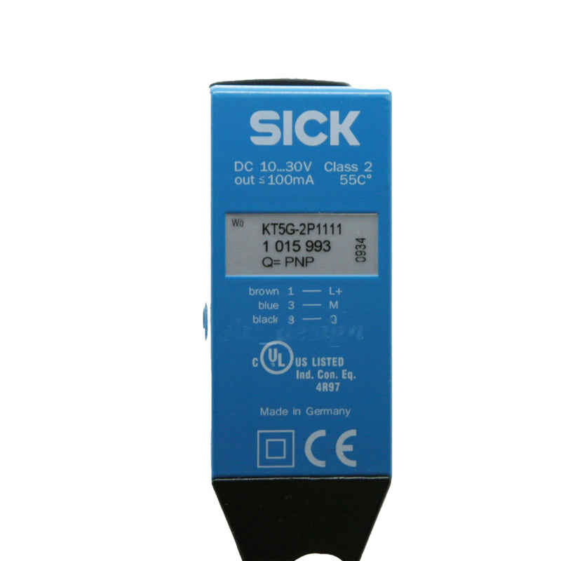 SICK Contrast Scanner Sensor 10mm M12 4 Pin Plug 10-30Vdc 1015993 KT5G-2P1111