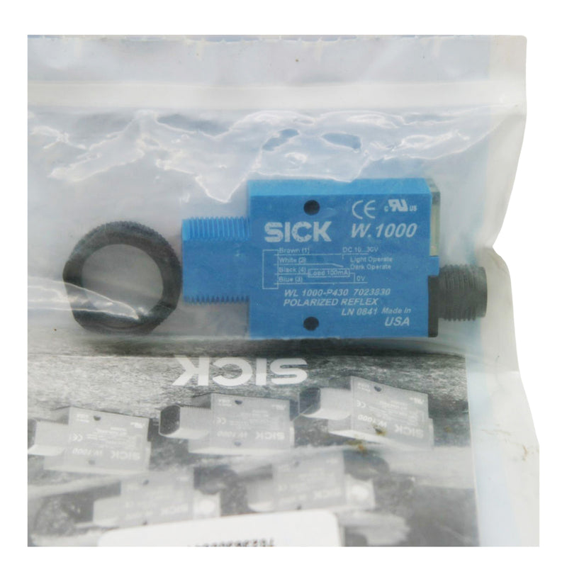SICK Reflex Polarized Photoelectric 4-PIN M12 10-30VDC 7023830 WL1000-P430