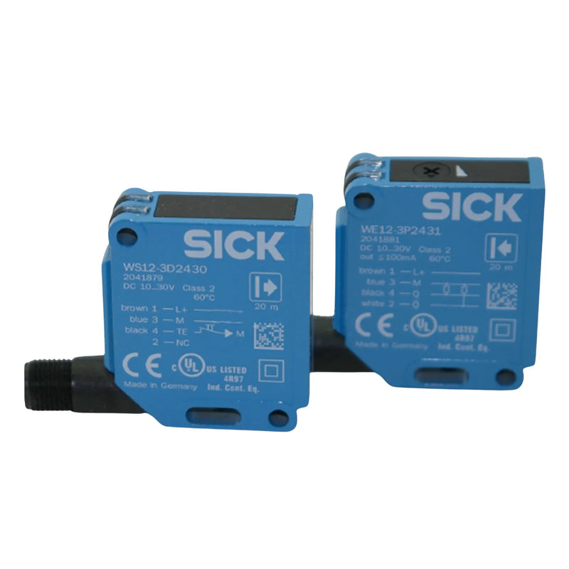 Sensor fotoeléctrico SICK Barrera 20m PNP M12 4-Pin Plug WSE12-3P2431