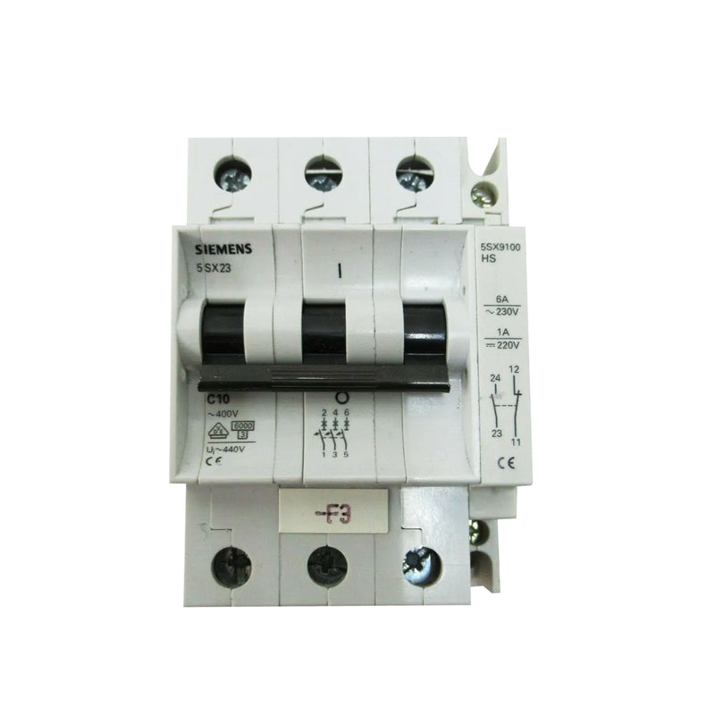 Siemens Circuit Breaker 3 Pole 480VAC 10A 5SX23C10