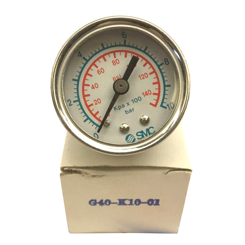 SMC Dial Pressure Gauge 1MPa 1/8" BSP 0-1000 KPA G40-K10-01