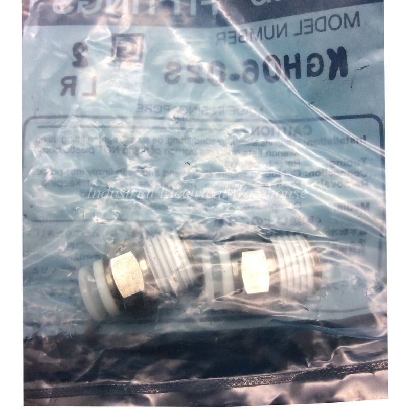 SMC Fitting Stainless Male Connector KGH06-02S Pack of 2