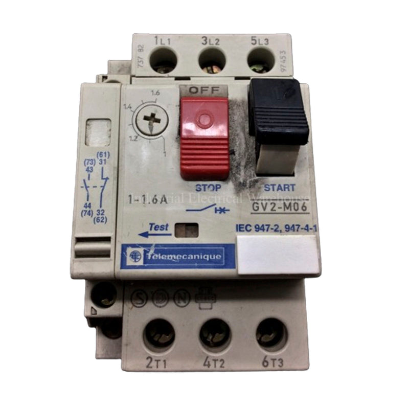 Schneider Electric / Telemecanique Circuit Breaker 3 Pole GV2-M06 with GV2AN11