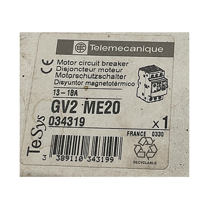 Schneider Electric / Telemecanique Circuit Breaker 690v 13-18A 034319 GV2ME20