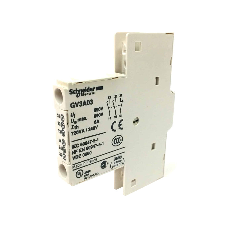 Schneider Electric / Telemecanique Auxiliary Contact 600VAC 5A 2 NO/1 NC GV3A03