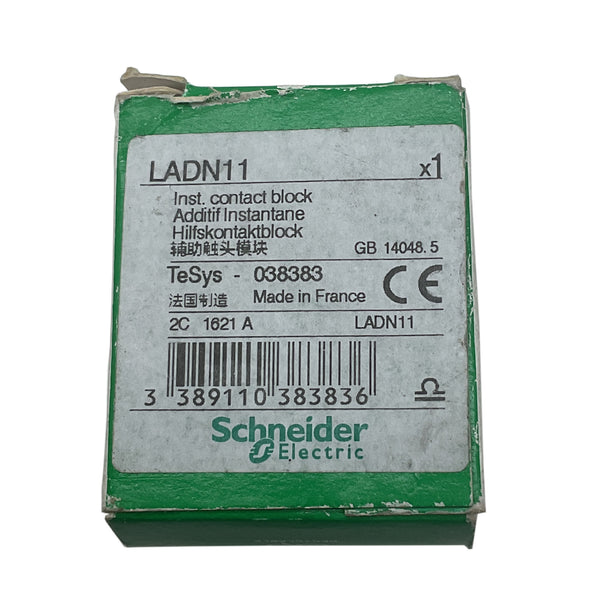 Schneider Electric / Telemecanique Auxiliary Contact Block Front Mount NO/NC 10A LADN11