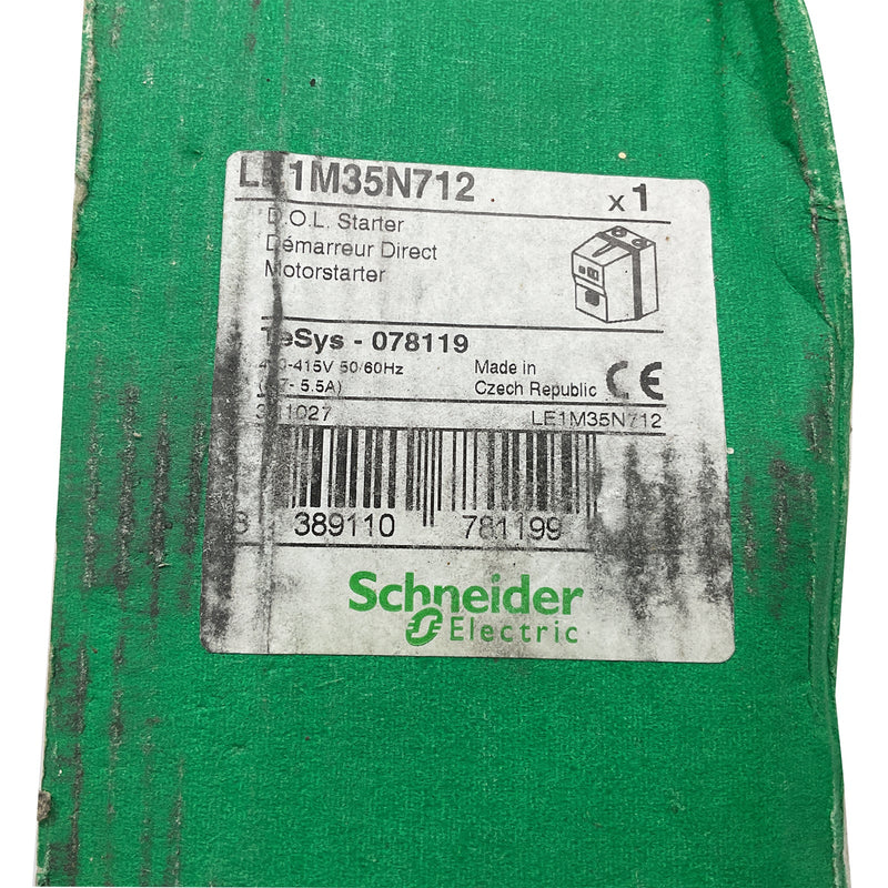 Schneider Electric / Telemecanique DOL Starter 415VAC 2.2kW 3 Phase LE1M35N712