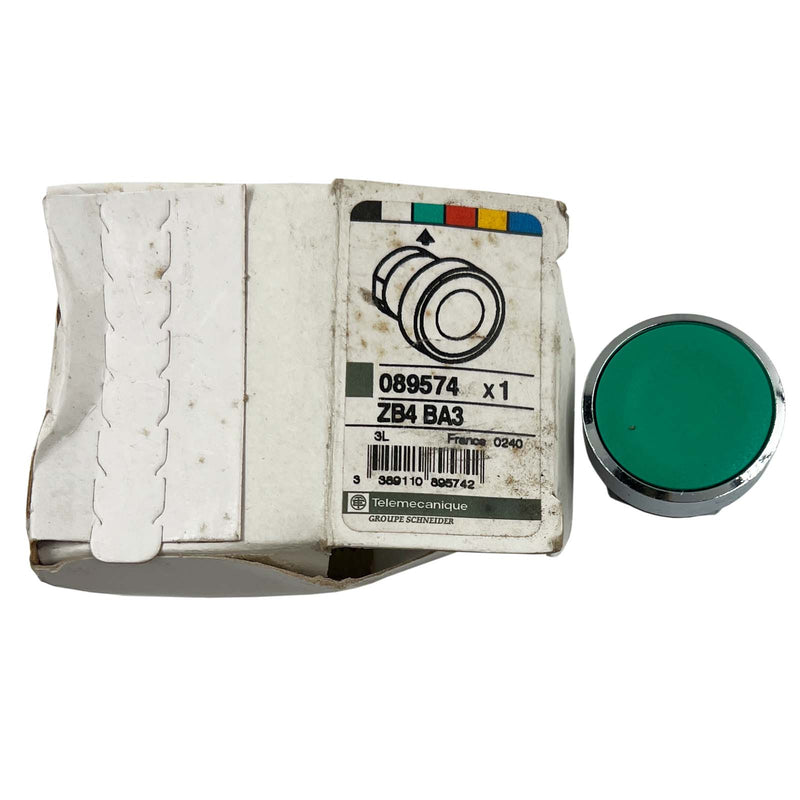 Schneider Electric / Telemecanique Push Button Head Green 22mm ZB4-BA3