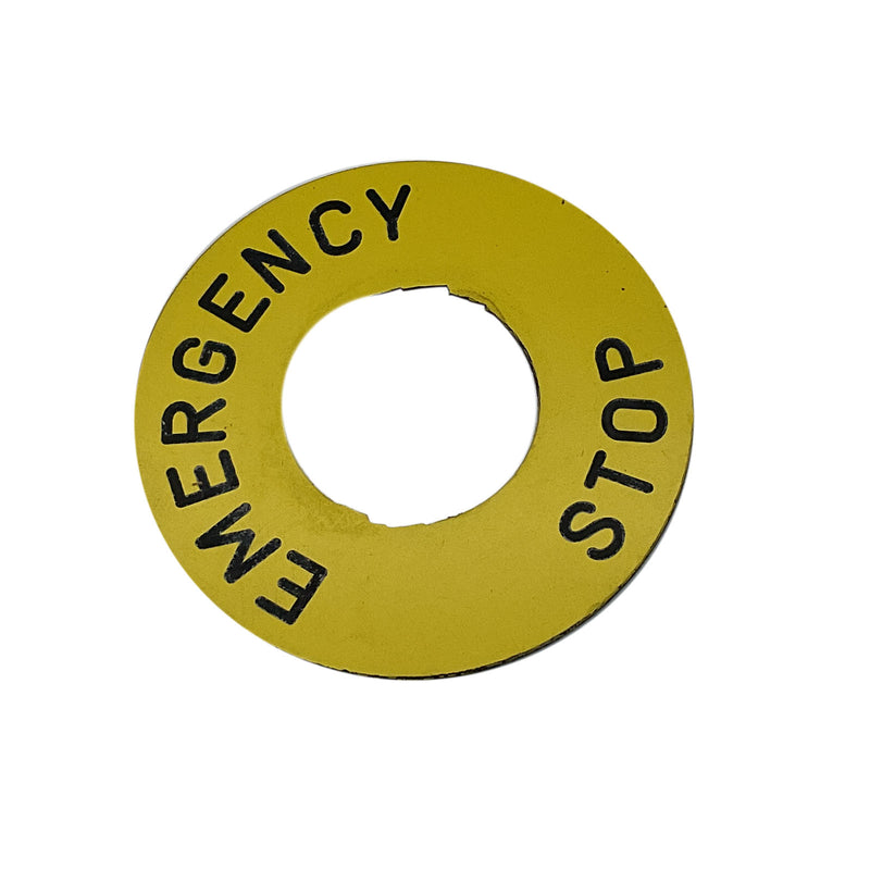 Schneider Electric / Telemecanique EMERGENCY STOP Legend 60mm Yellow ZBY9330