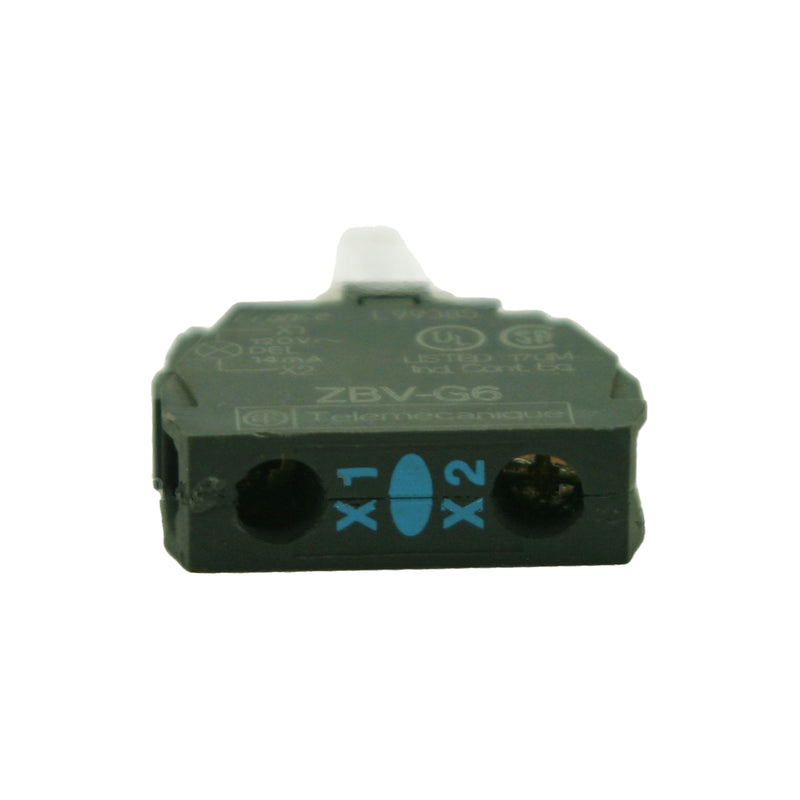 Schneider Electric / Telemecanique Light Block 120Vac Blue Screw Clamp ZBV-G6