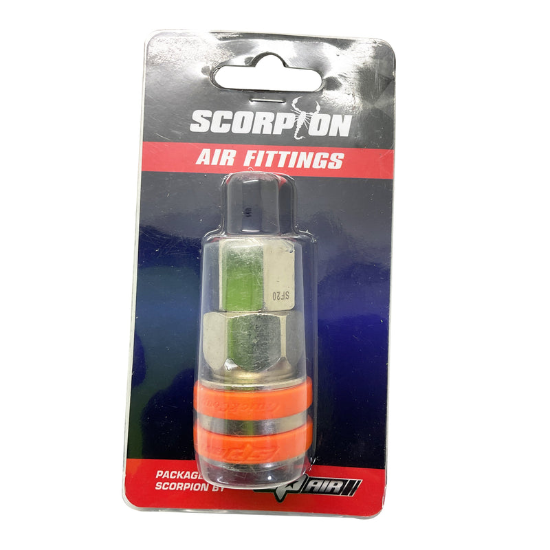 Scorpion SP tools Nitto Style ¼ Female Thread Coupler Carded ¼" SF20C