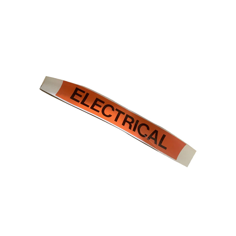 Seton "Electrical" Sticker Orange 380mm x 50mm Qty 26