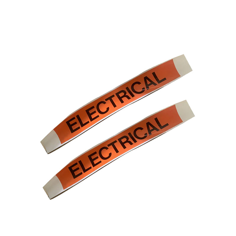 Seton "Electrical" Sticker Orange 380mm x 50mm Qty 26