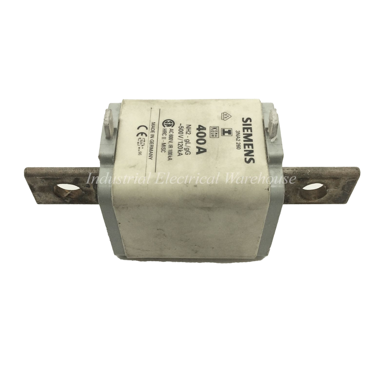 Siemens Centered Tag Fuse 500VAC 400A 120kA NH2-gL/gG 3NA2260